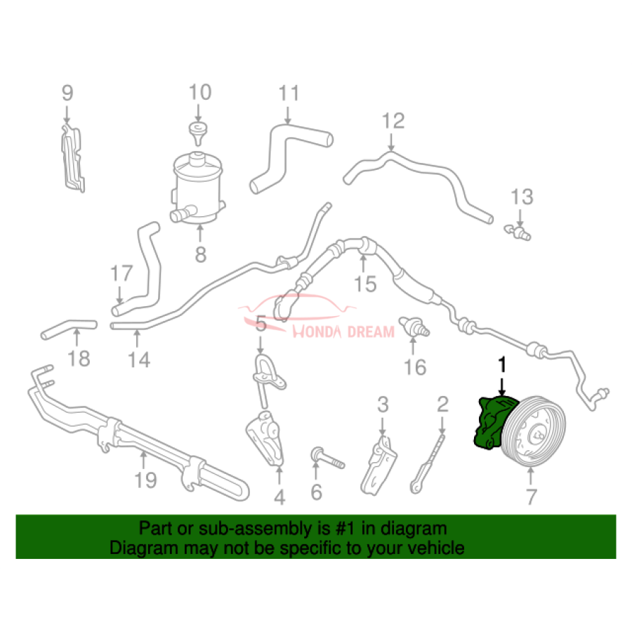 Pump, Power Steering (56110-P8F-A02) - 2