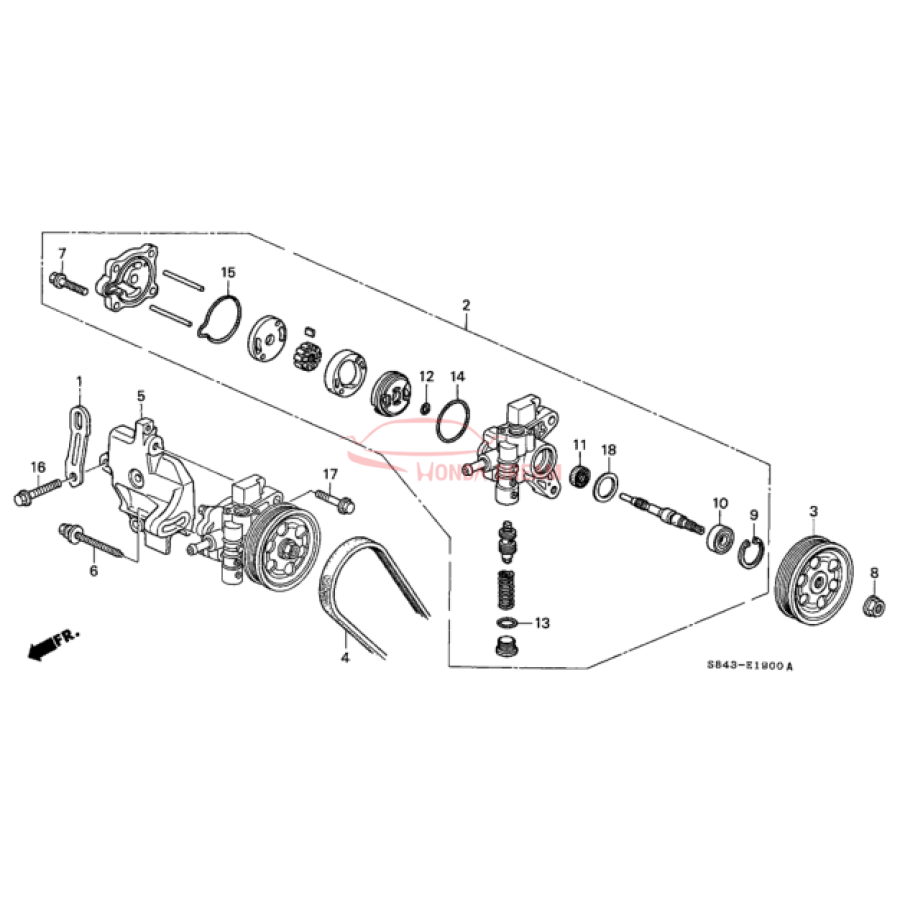 Pump, Power Steering (56110-PAA-A01) - 2