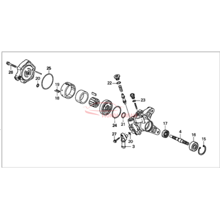 Pump, Power Steering (56110-PLA-013) - 1