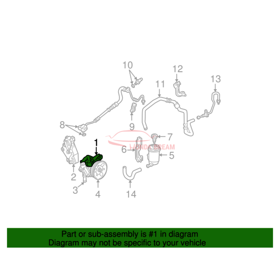 Pump, Power Steering (56110-PLA-033) - 2