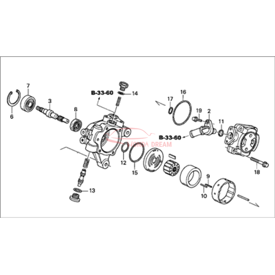 Pump, Power Steering (56110-PNB-A02) - 1