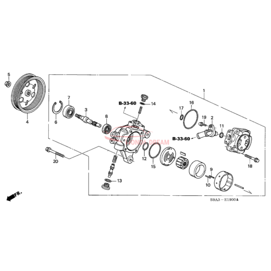 Pump, Power Steering (56110-PNB-A02) - 2