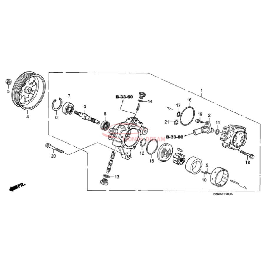 Pump, Power Steering (56110-PND-A02) - 2