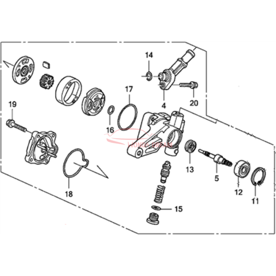 Pump, Power Steering (56110-R70-A11) - 1