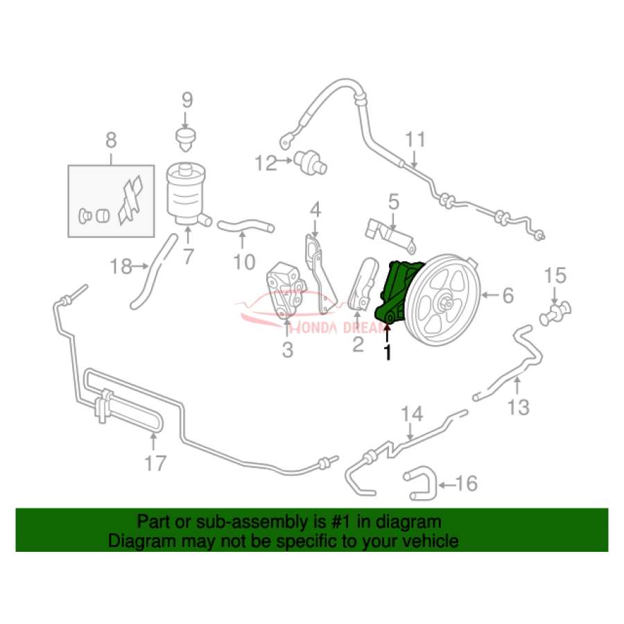 Pump, Power Steering (56110-RGL-A04) - 2