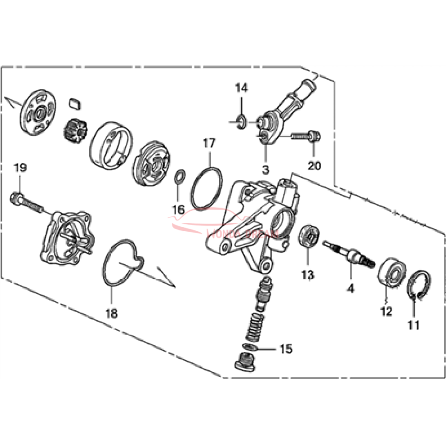 Pump, Power Steering (56110-RN0-A02) - 1