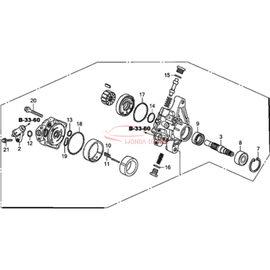 Pump, Power Steering (56110-RNA-A02) - 1