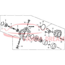 Pump, Power Steering (56110-RTA-003) - 3