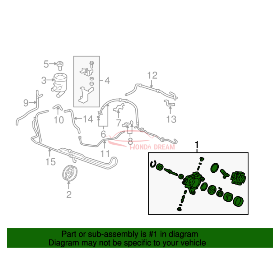 Pump, Power Steering (56110-RTA-013) - 2