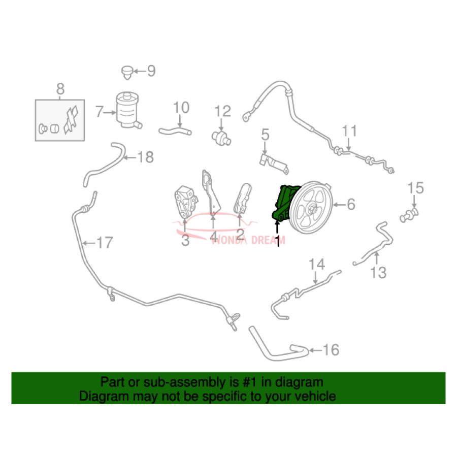 Pump, Power Steering (56110-RV0-A05) - 2