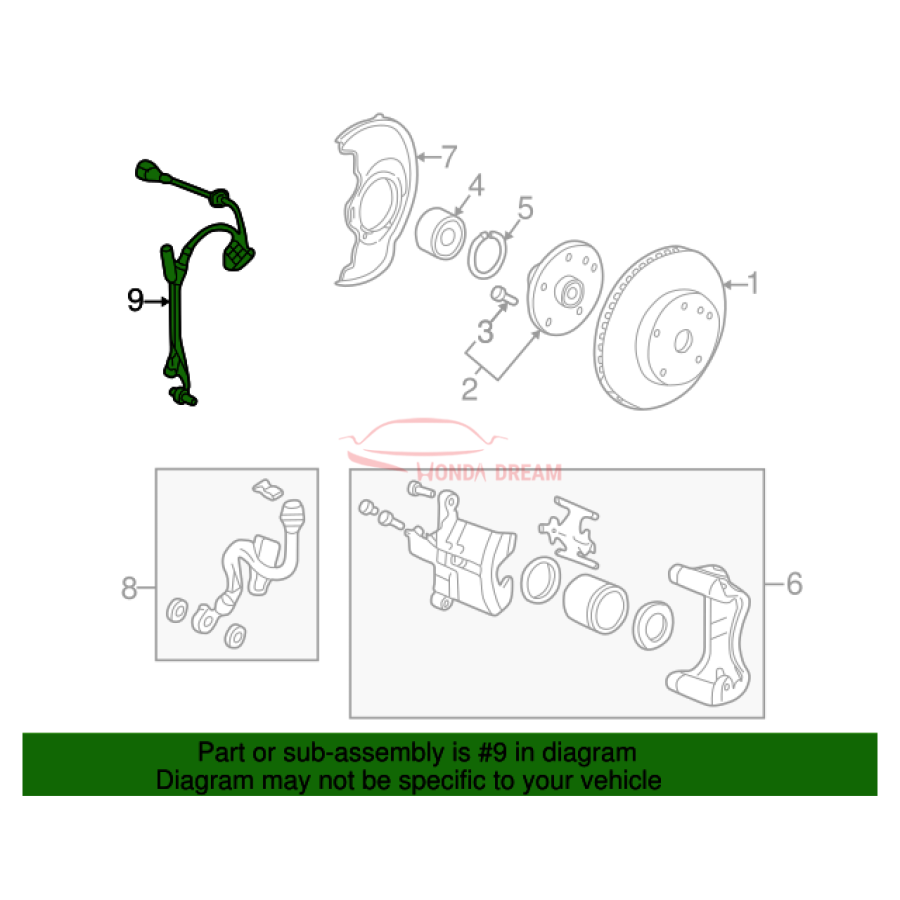 Sensor ABS, Right Front (57450-S10-000) - 2