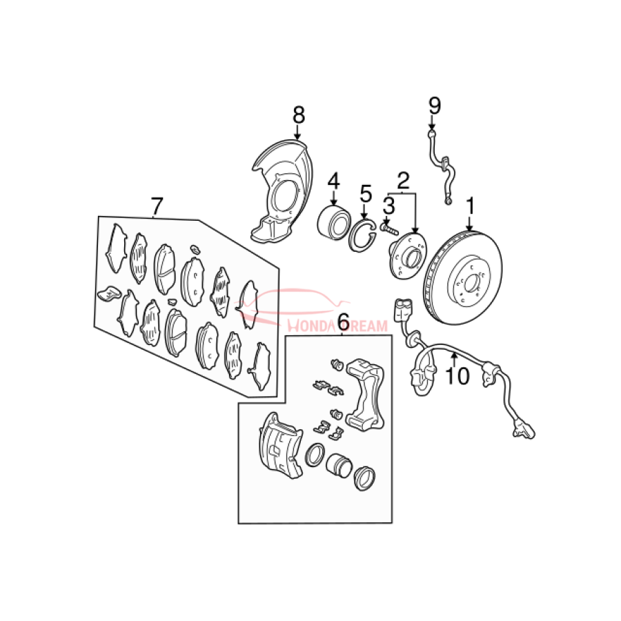 Sensor ABS, Right Front (57450-S3V-A02) - 3