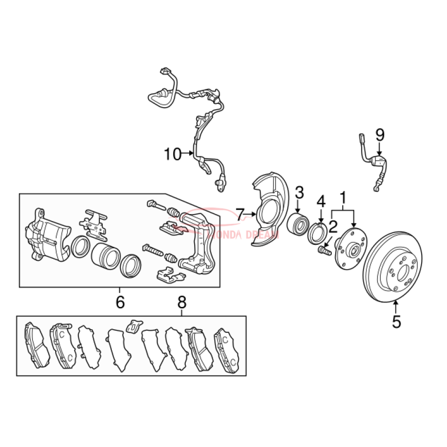 Sensor ABS, Right Front (57450-SDH-003) - 3