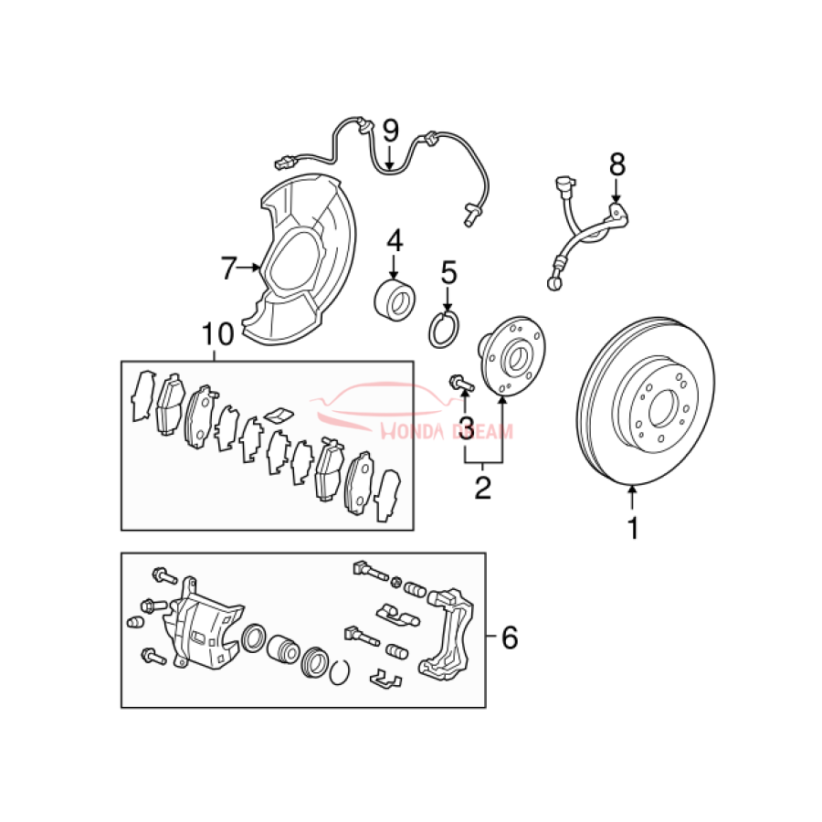 Sensor ABS, Right Front (57450-SNA-003) - 3