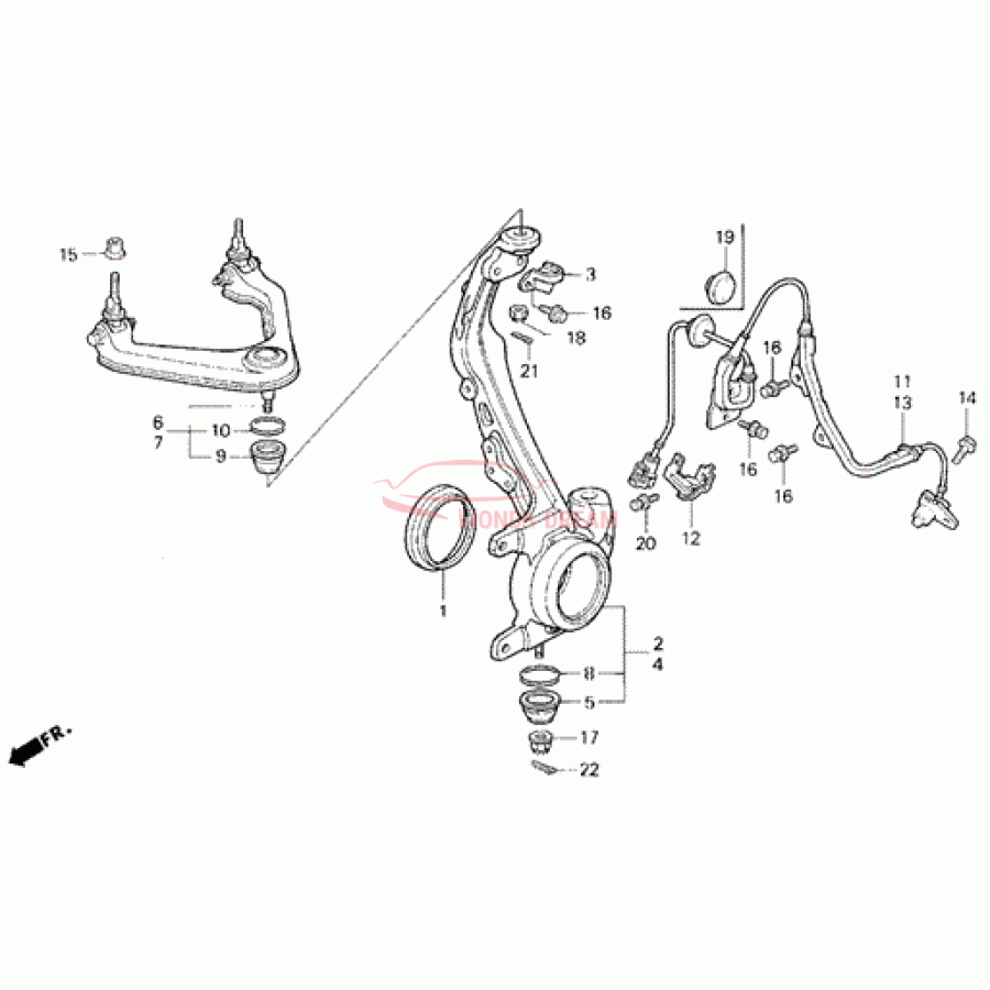 Sensor ABS, Right Front (57450-SS0-950) - 1