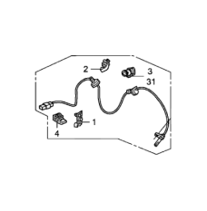 Sensor ABS, Right Front (57450-SVA-A02)