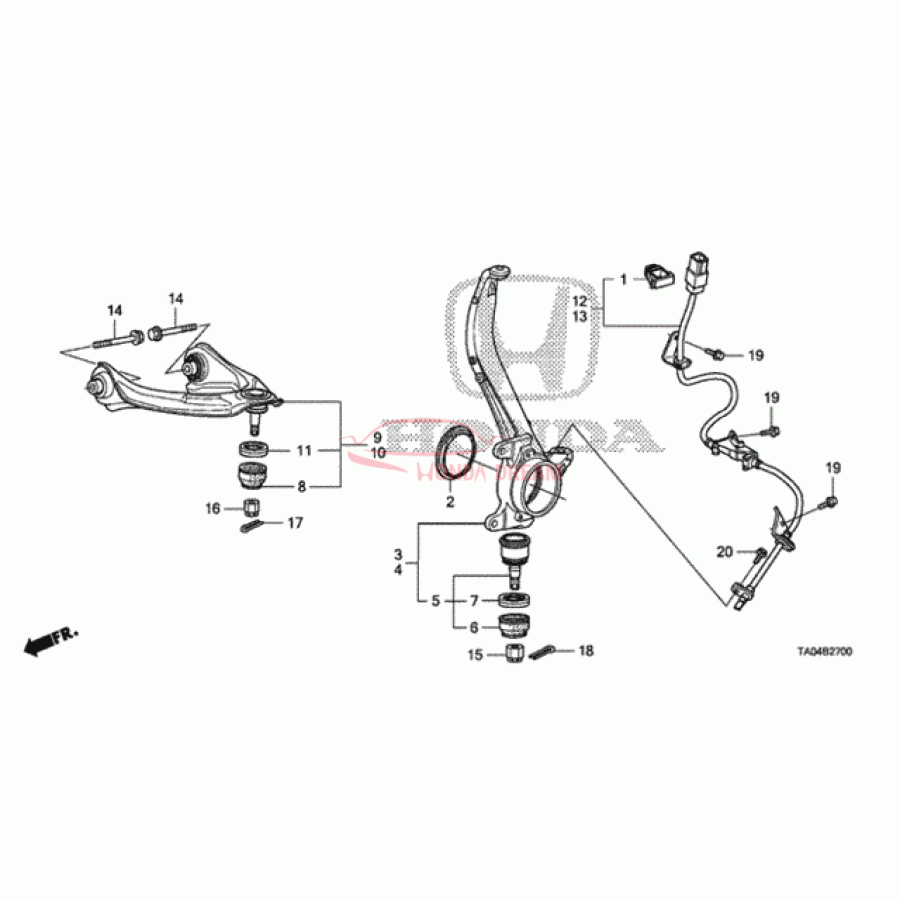 Sensor ABS, Right Front (57450-TA0-H01) - 1