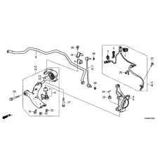 Sensor ABS, Right Front (57450-TX4-A01)