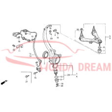 Sensor ABS, Left Front (57455-SP0-010) - 3