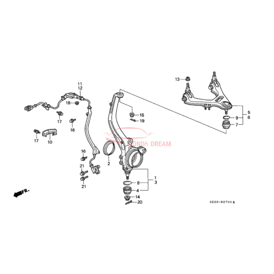 Sensor ABS, Left Front (57455-SZ3-000) - 2