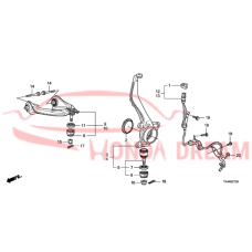 Sensor ABS, Left Front (57455-TK4-A01) - 3