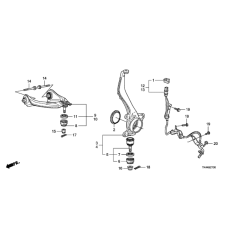 Sensor ABS, Left Front (57455-TK4-A01)