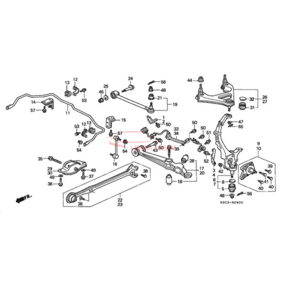 Sensor ABS, Right Rear (57470-S30-000) - 1