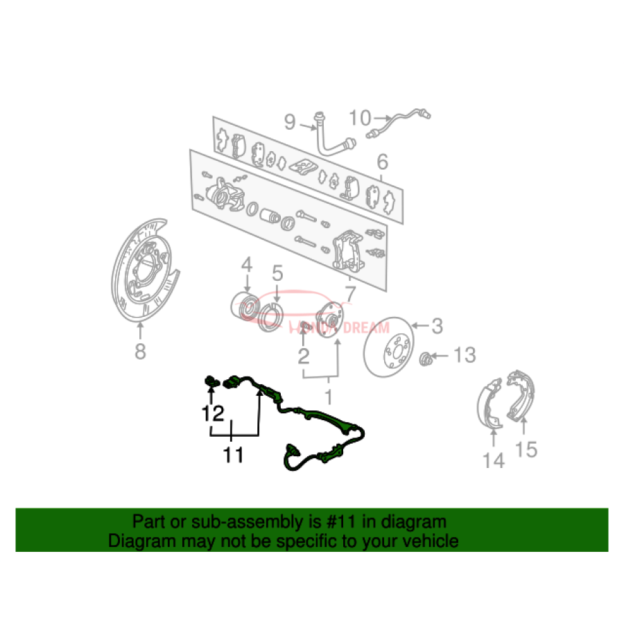 Sensor ABS, Right Rear (57470-S3V-A52) - 2