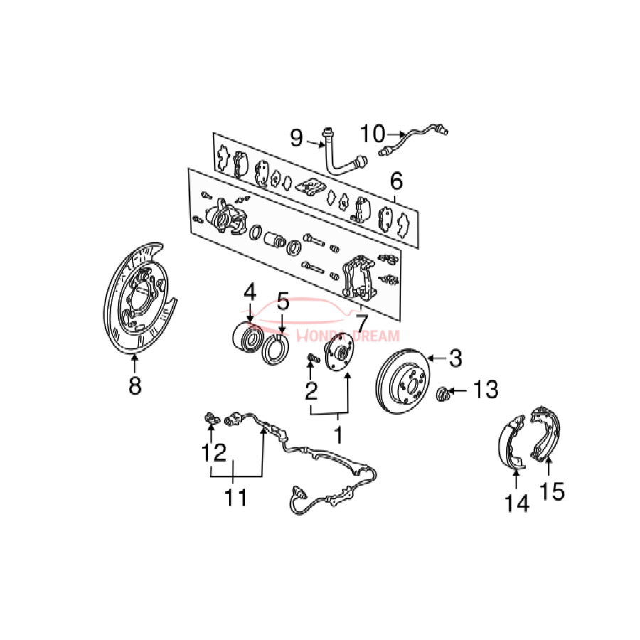 Sensor ABS, Right Rear (57470-S3V-A52) - 3