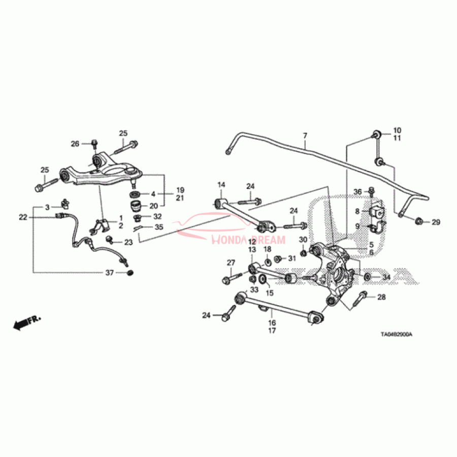 Sensor ABS, Rear (57470-TA0-H01) - 1