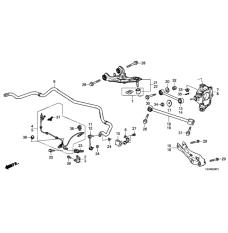 Sensor ABS, Rear (57470-TZ6-A11)