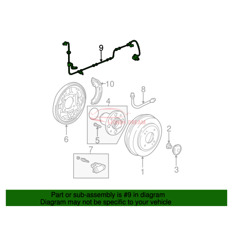 Sensor ABS, Left Rear (57475-S5D-013) - 2