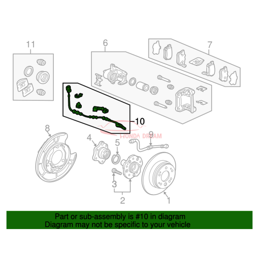 Sensor ABS, Left Rear (57475-SCV-A01) - 2