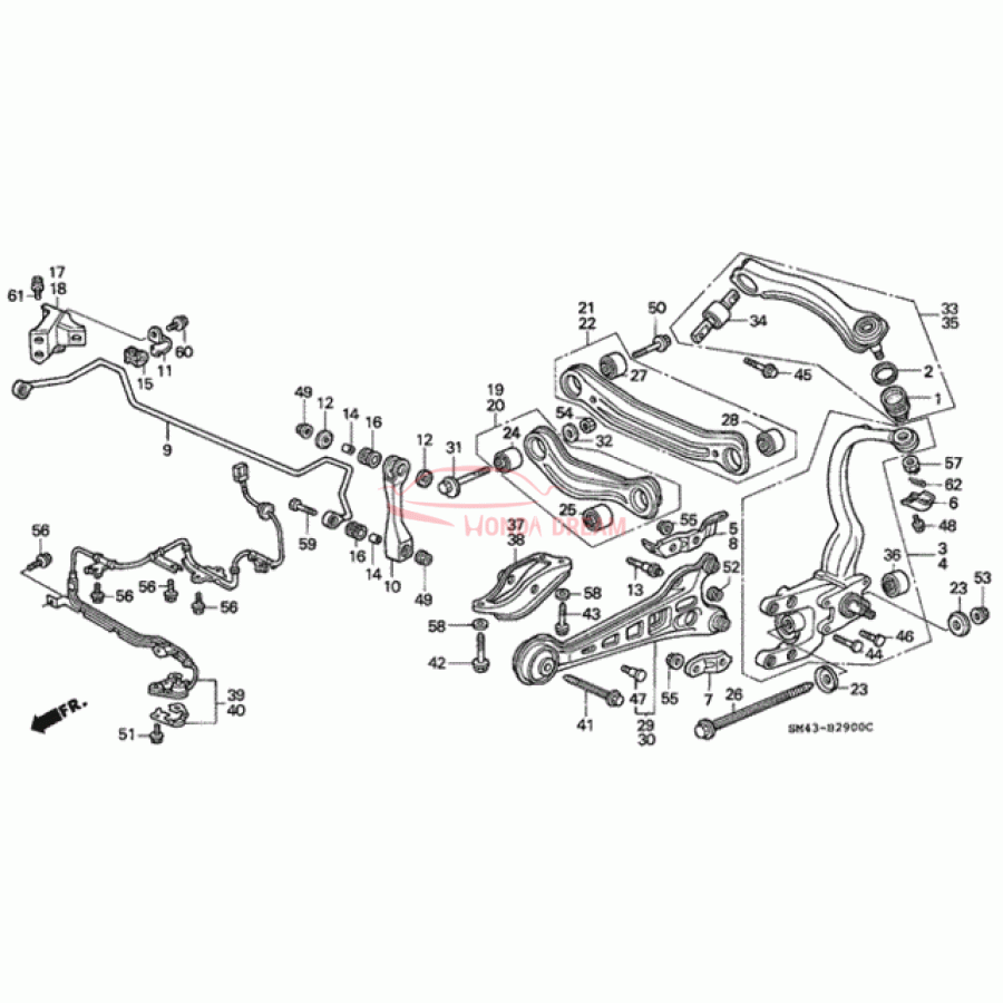 Sensor ABS, Left Rear (57475-SM4-952) - 1