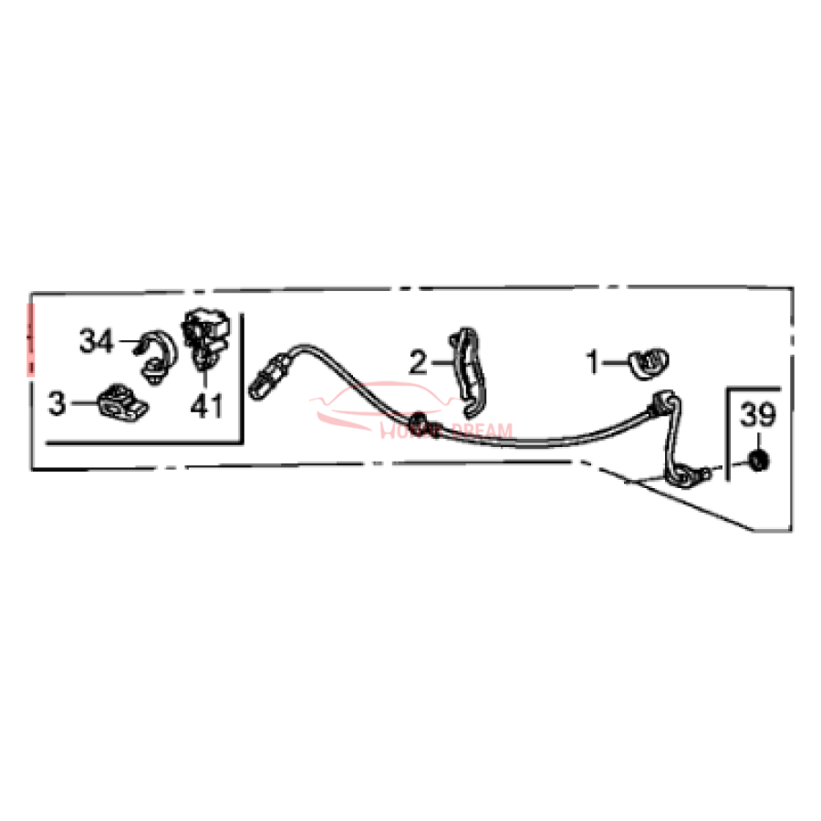 Sensor ABS, Left Rear (57475-SNA-013) - 1