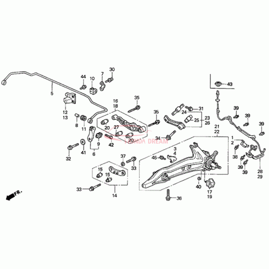 Sensor ABS, Left Rear (57475-SR2-A03) - 1