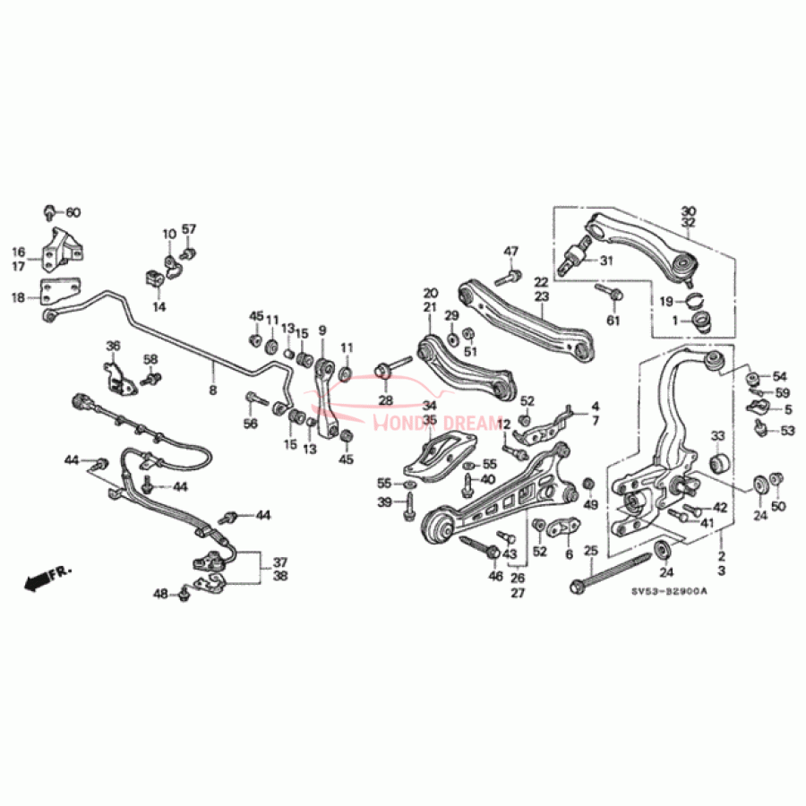 Sensor ABS, Left Rear (57475-SV4-N00) - 1