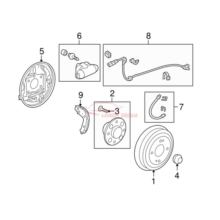 Sensor ABS, Left Rear (57475-TM8-A01) - 3