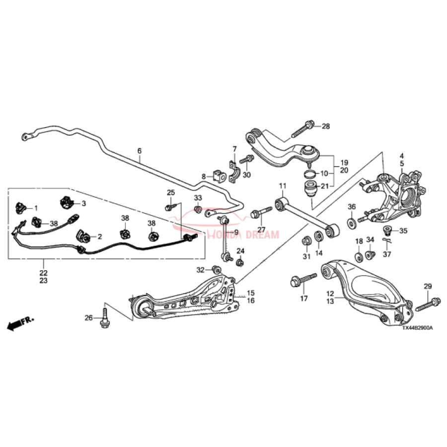 Sensor ABS, Left Rear (57475-TX4-A01) - 2