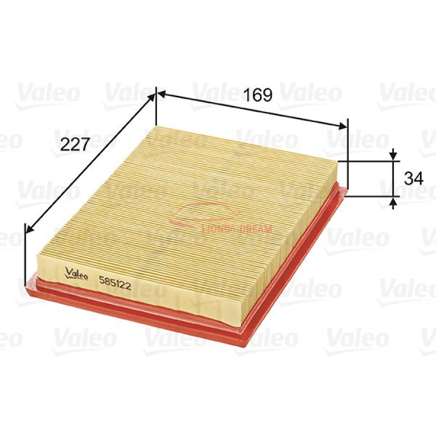 Фільтр повітряний Valeo (585122) - 1