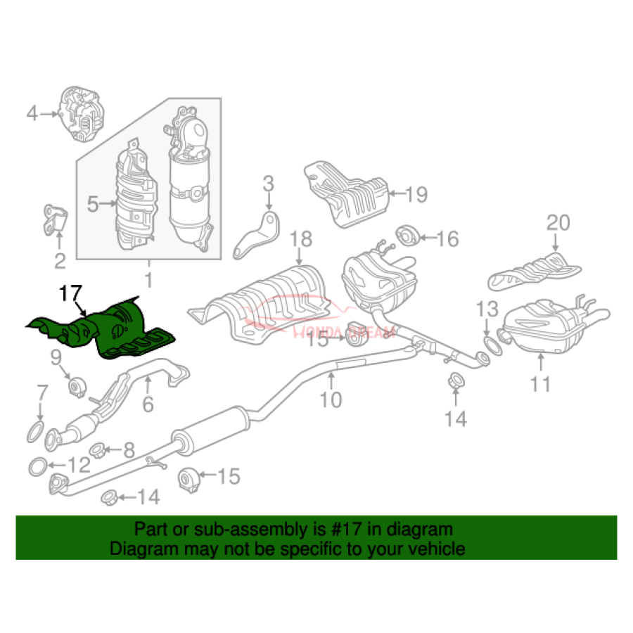 Plate A, Floor Heat Baffle (74600-TEA-T00) - 2