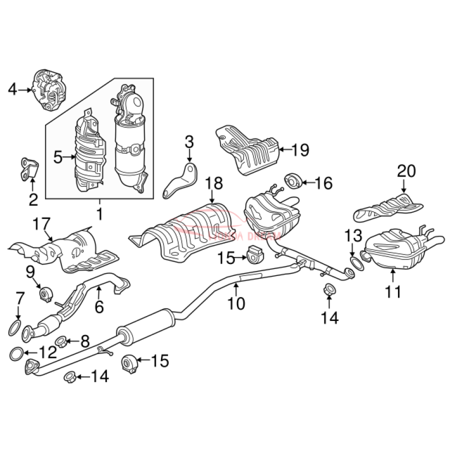 Plate A, Floor Heat Baffle (74600-TEA-T00) - 3