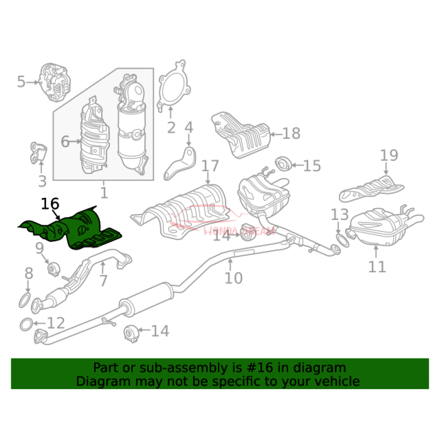 Plate A, Floor Heat Baffle (74600-TGN-E00) - 3