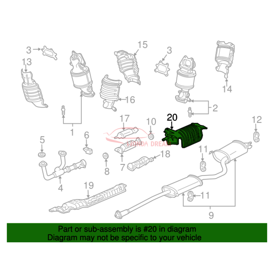 Plate A, Floor Heat Baffle (74601-S3V-A10) - 2