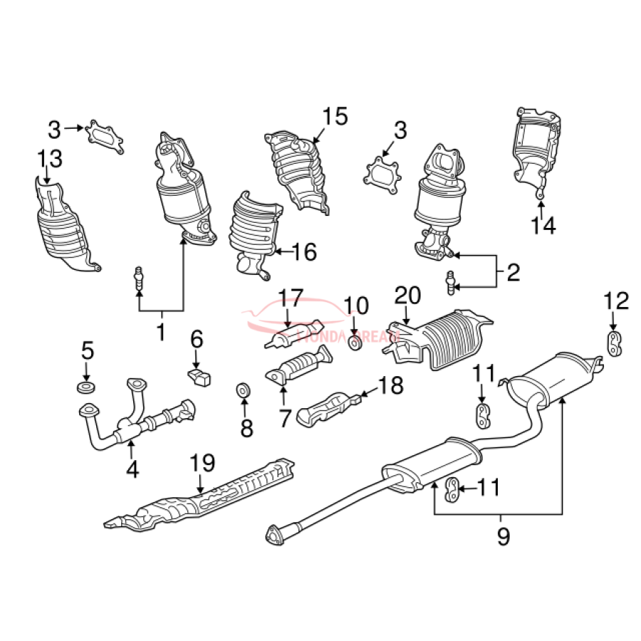 Plate A, Floor Heat Baffle (74601-S3V-A10) - 3