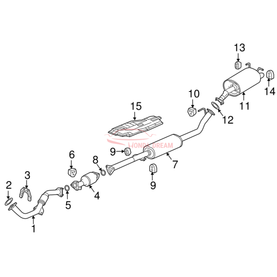 Теплозахисний кожух вихлопної труби (74601-T0A-A00) - 3