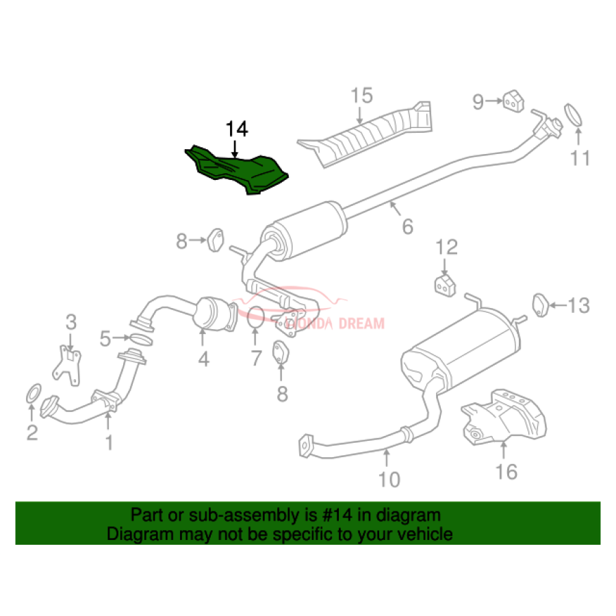 Plate A, Floor Heat Baffle (74601-T7L-H00) - 3