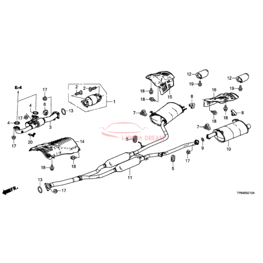 Plate A, Floor Heat Baffle (74601-TP7-A00) - 2