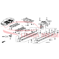 Plate B, Floor Heat Baffle (74602-SJA-A03) - 3