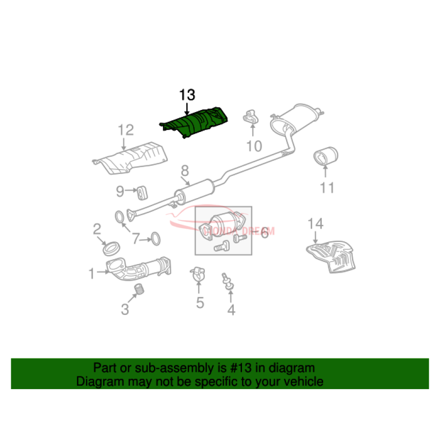 Plate B, Floor Heat Baffle (74602-TA0-A00) - 3